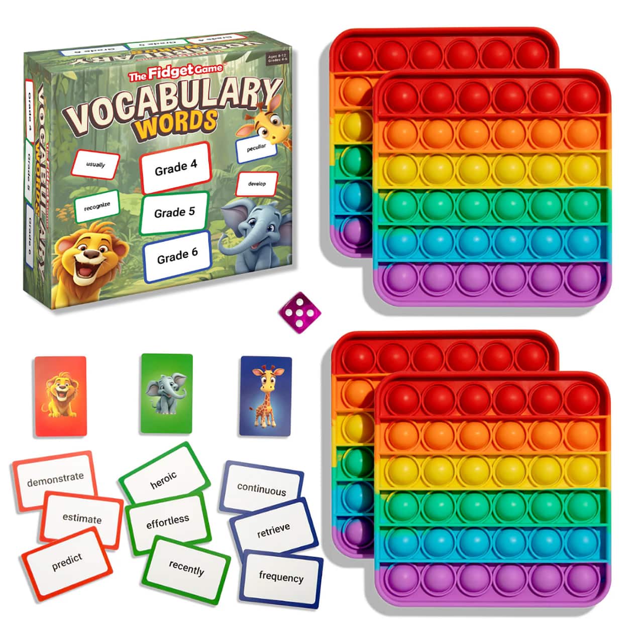 The Fidget Game Vocabulary Words Educational Game Set